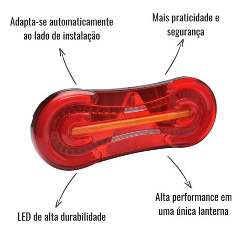 Lanterna Traseira LED Aspöck F70 Direito Esquerdo Facchini