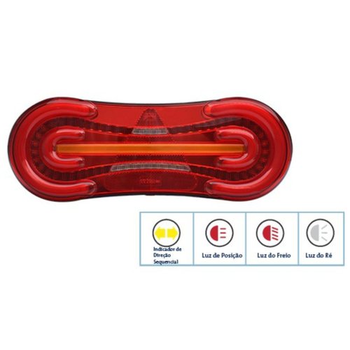Lanterna Traseira LED Aspöck F70 Direito Esquerdo Facchini