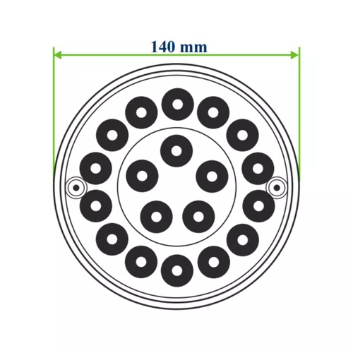 Lanterna Traseira LED Aspöck Ré Cristal 24V Facchini