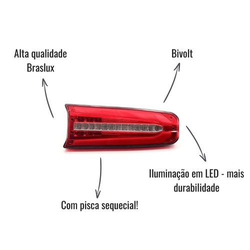 Lanterna Traseira LED Braslux 12V/24V New Trailer Librelato