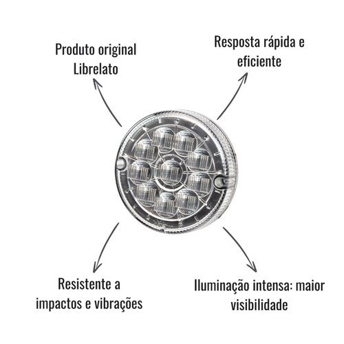 Lanterna Traseira LED Braslux 24V Seta Original Librelato