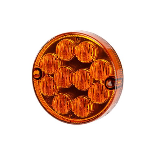 Lanterna Traseira LED Braslux Amarela 96mm Ônibus e Noma