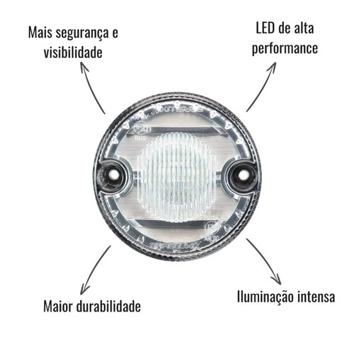 Lanterna Traseira LED Braslux Cristal Ré Ø75mm Librelato
