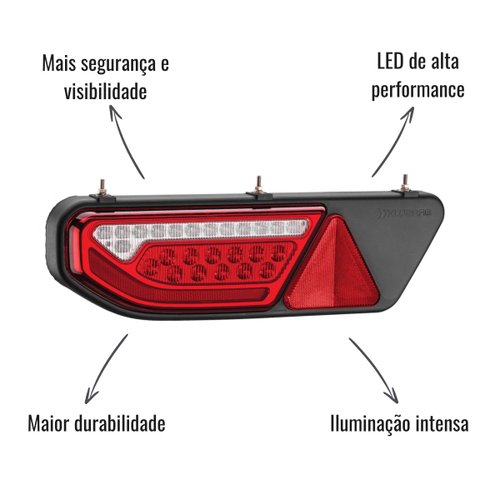 Lanterna Traseira LED Braslux Esquerdo Duct Wide Rodotécnica