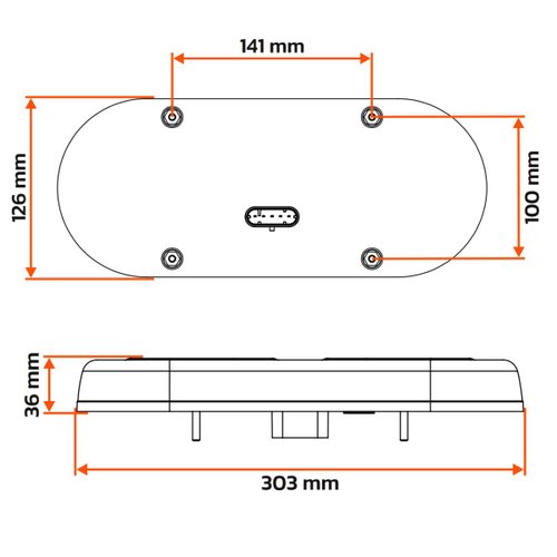 Lanterna Traseira LED Iva 24V Direito Esquerdo Universal