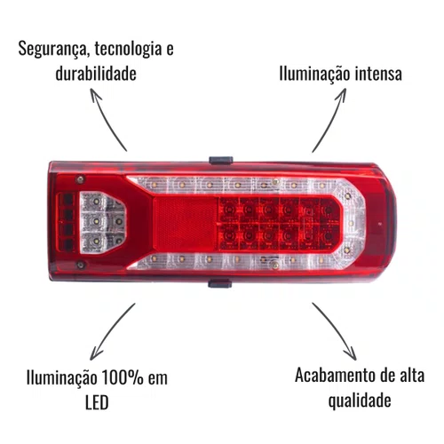 Lanterna Traseira LED IVA Direito 24V MB New Actros