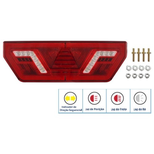 Lanterna Traseira LED Iva Esquerdo 24V Multifunção Universal