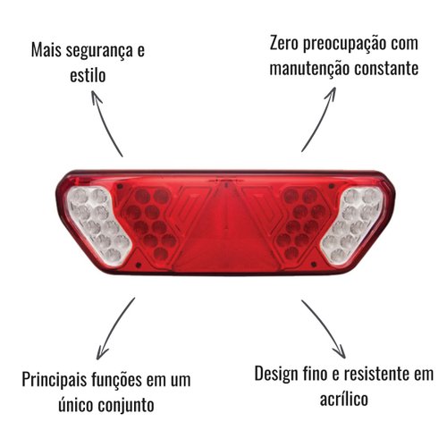 Lanterna Traseira LED Multilight 24V ACR Esquerdo Guerra