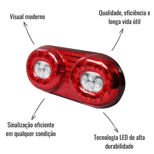 Lanterna Traseira LED Multilight Direito 24V Universal