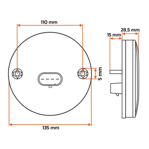 Lanterna Traseira LED Sinalsul Bivolt Multifunção Universal