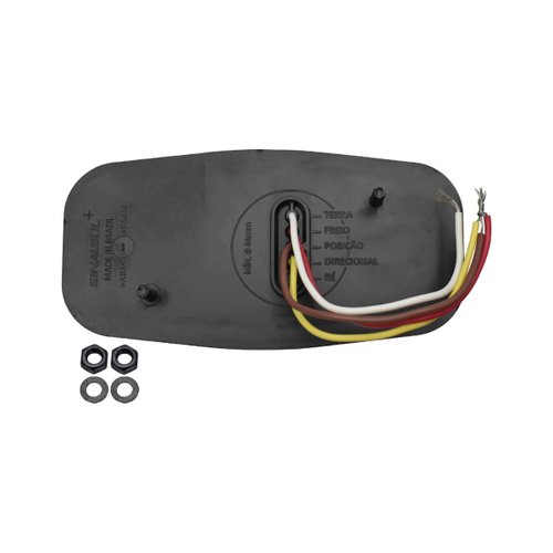 Lanterna Traseira LED Sinalsul Canoinha Reboque 12V Sem Ré