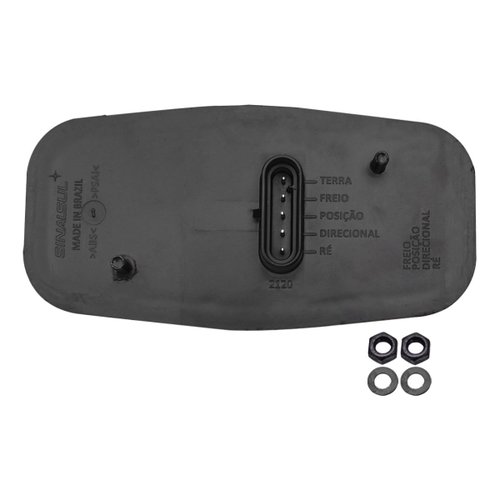 Lanterna Traseira LED Sinalsul Canoinha Reboque 12V Com Ré