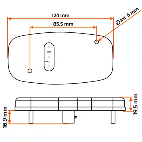 Lanterna Traseira LED Sinalsul Canoinha Reboque 12V