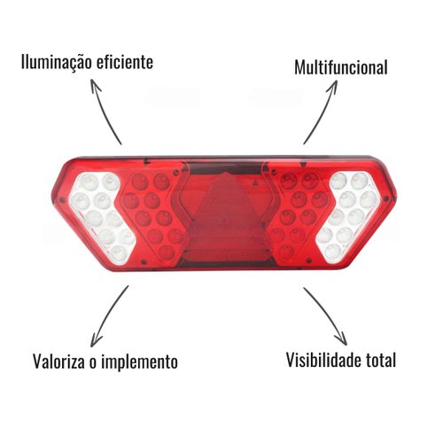 Lanterna Traseira LED Multifunção IVA 24V Esquerdo Guerra