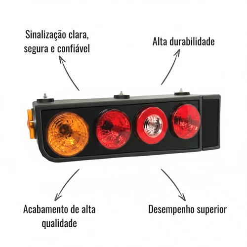 Lanterna Traseira Multilight Esquerdo Com Aba Randon 02-09