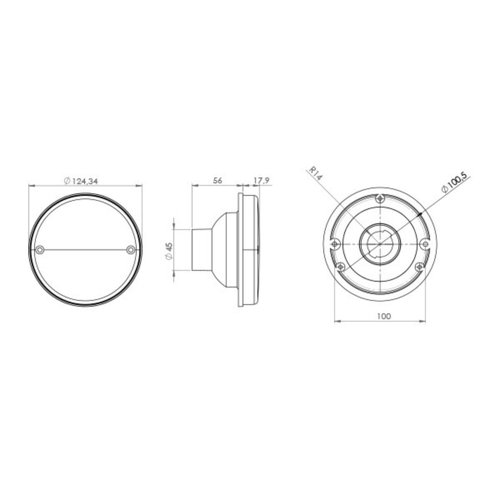 Lanterna Traseira Pradolux Vermelha Fix Frontal 125mm Randon