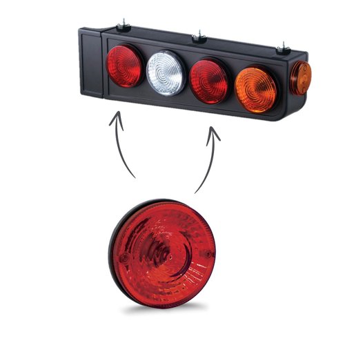 Lanterna Traseira Pradolux Vermelha Fix Frontal 125mm Randon