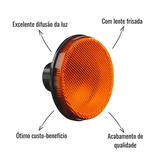Lanterna Traseira Sinalsul Amarela Frisada Randon 2000-2001