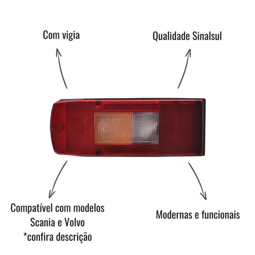 Lanterna Traseira Sinalsul C/Vigia LE Volvo Scania