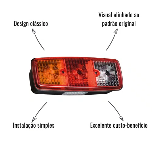 Lanterna Traseira Sinalsul Com Vigia Mercedes-Benz 1984>