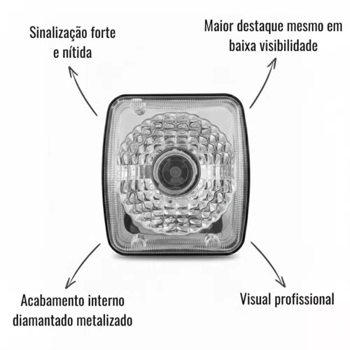 Lanterna Traseira Sinalsul Cristal Guerra Metalizada
