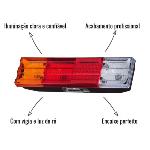Lanterna Traseira Sinalsul Esquerdo Mercedes-Benz 1985 >