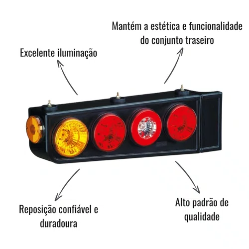 Lanterna Traseira Sinalsul Esquerdo Randon 2002 a 2009