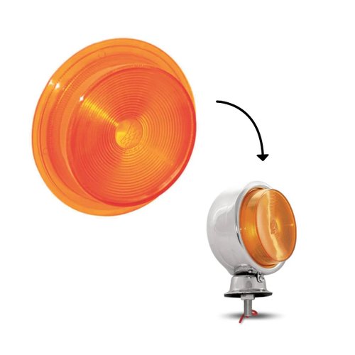 Lente Lanterna Foguinho/Bojuda PL0550/0650 Pradolux Amarela