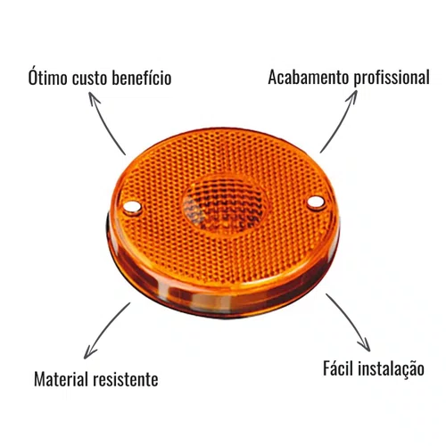 Lente Lanterna Lateral Sinalsul Amarela Randon