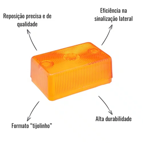 Lente Lanterna Sinalsul Amarela Tijolinho Baú 8 Unidades
