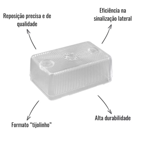 Lente Lanterna Sinalsul Cristal Tijolinho Baú 10 Unidades