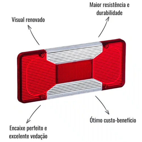 Lente Lanterna Traseira Gauer Direito Esquerdo Iveco Daily