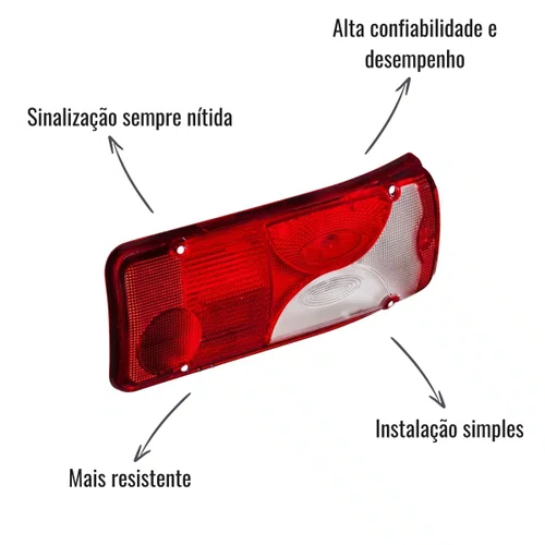 Lente Lanterna Traseira Sinalsul Direito Scania Série 4