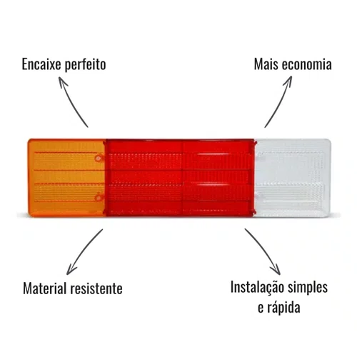 Lente para Lanterna Traseira GF para Mercedes-Benz 1985>
