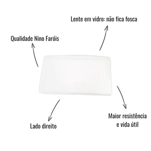 Lente Vidro Farol Principal Nino L-74 LD para Scania S4/S5