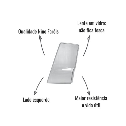 Lente Vidro Farol Principal Nino L-75 LE Volvo FH12/FM12