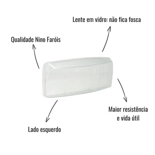 Lente Vidro Farol Principal Nino L-77 LE Volvo VM17/VM23