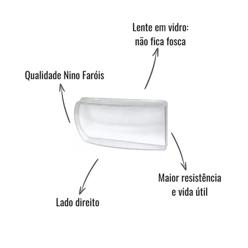 Lente Vidro Farol Principal Nino L-90 LD para Scania S5