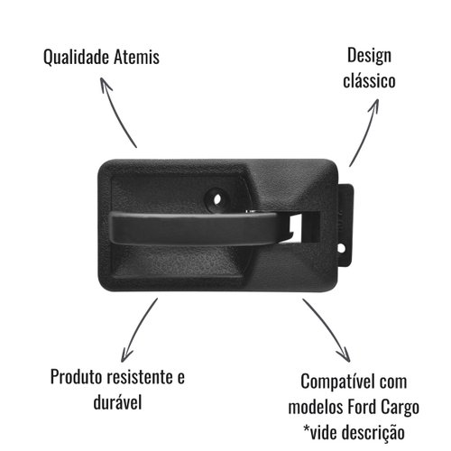 Maçaneta Interna da Porta Atemis C/Moldura para Ford Cargo