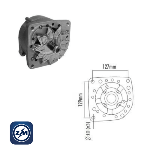 Mancal Dianteiro Alternador 24V 65A Scania Alternador N1