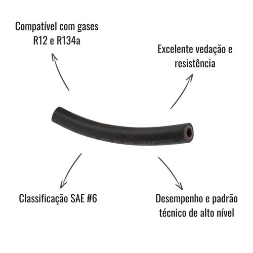 Mangueira Ar Condicionado #6 R12 R134a (8mm 5/16") 1 Metro