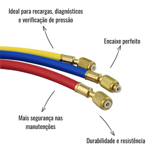 Mangueira Manômetro 150cm Royce Connect R134a