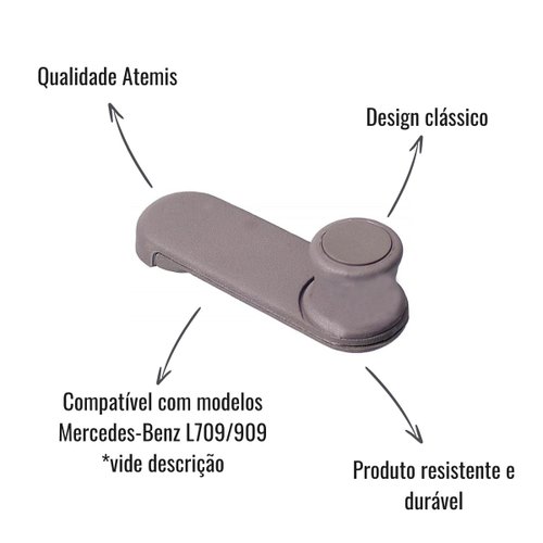 Manivela Reguladora do Vidro Atemis Cinza para MB L709/909