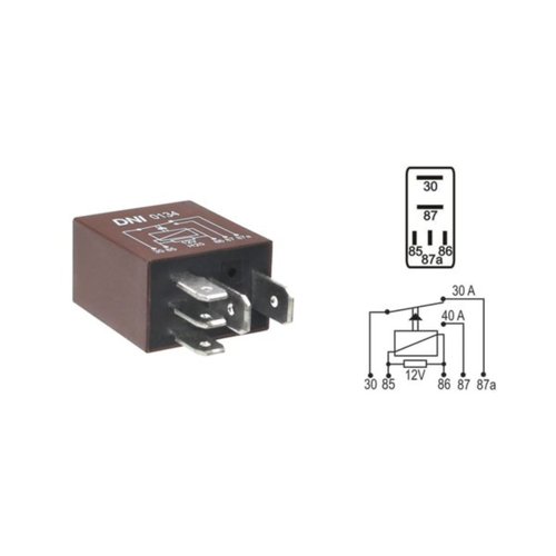 Mini Relé Auxiliar Reversor DNI 0134 12V 5 Terminais Sem Suporte