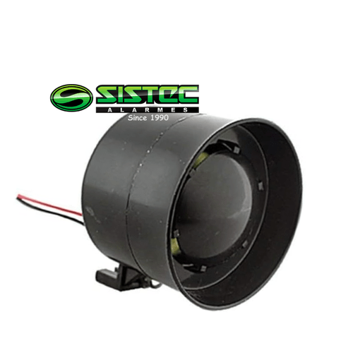 Mini Sirene Sistec Piezoelétrica 6 Tons 6V a 12V Universal