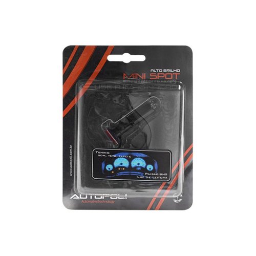 Mini Spot LED Autopoli 12V Azul Alto Brilho