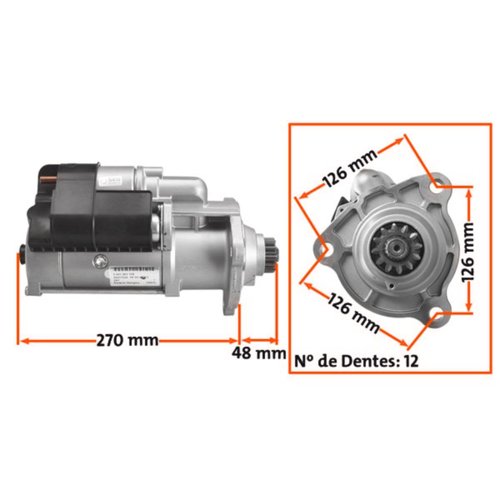 Motor de Partida SEG 24V 6kW HXF95-L para Scania S4 S5 S6