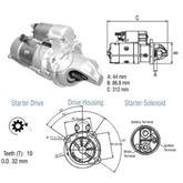 Motor De partida Volkswagen Cummins ZM 5,0Kw M100R CW 24v