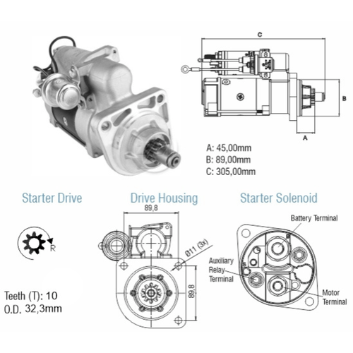 Motor de partida ZM 24V VW CONSTELLATION - 8089502