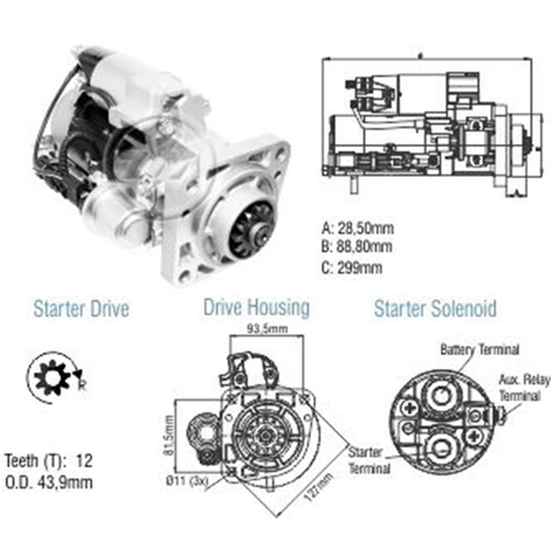 Motor de partida ZM 24V VW CONSTELLATION - 8089502